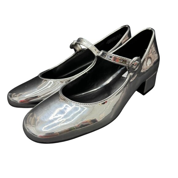 Steve Madden Shoes - Steve Madden Cyndie Silver Mary Ann Pump Womens Shoes, Size 8 WORN ONCE
